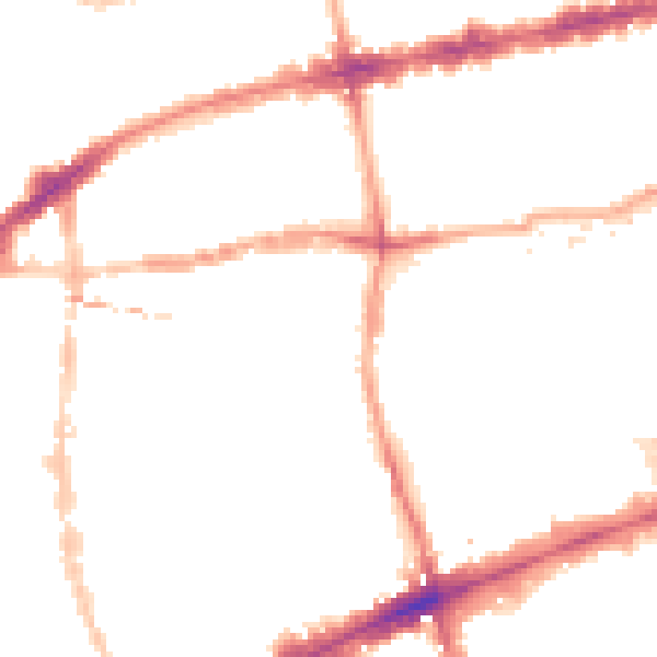 Night-time road noise heatmap for E1 5BU