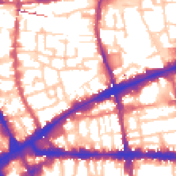 Daytime road noise heatmap for E1 5HT