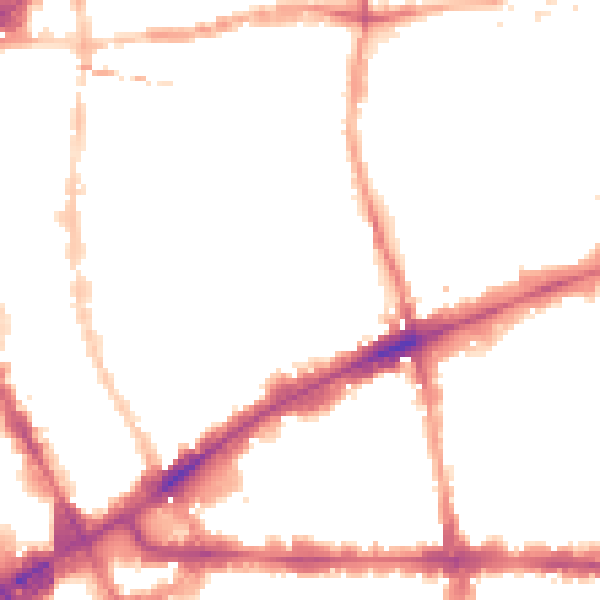 Night-time road noise heatmap for E1 5JA