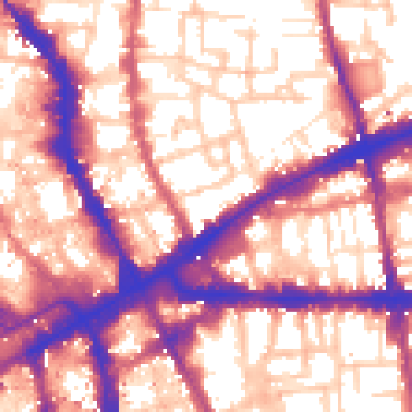 Daytime road noise heatmap for E1 5NJ
