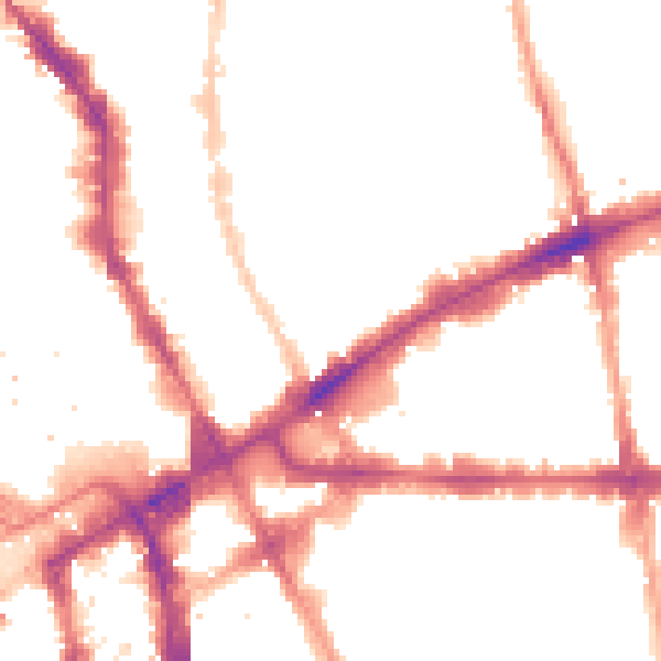 Night-time road noise heatmap for E1 5NJ