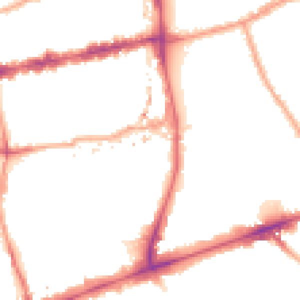 Night-time road noise heatmap for E1 5PH