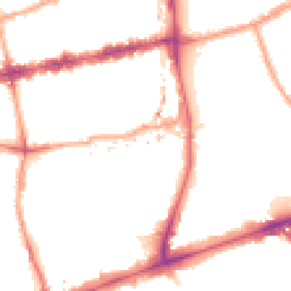 Night-time road noise heatmap for E1 5QU