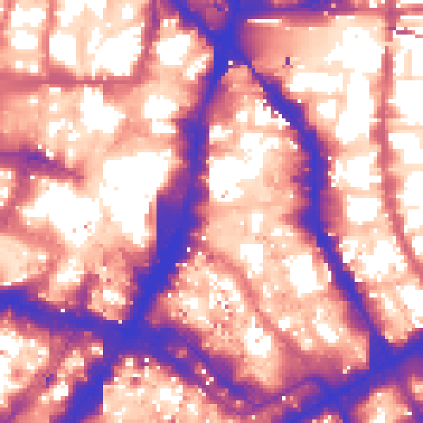 Daytime road noise heatmap for E1 6AN