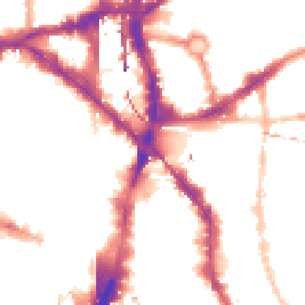 Night-time road noise heatmap for E1 6BW