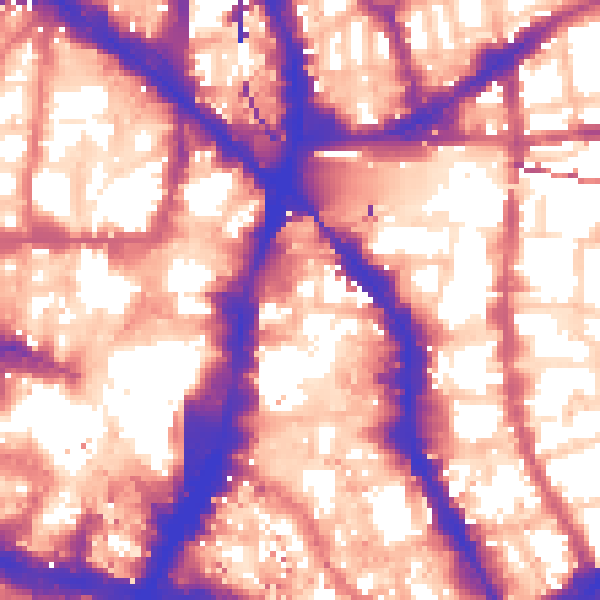Daytime road noise heatmap for E1 6BX