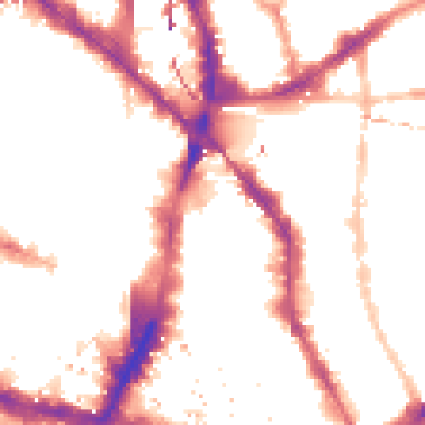 Night-time road noise heatmap for E1 6BX
