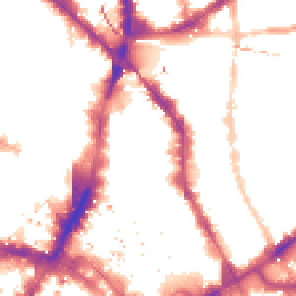Night-time road noise heatmap for E1 6DW