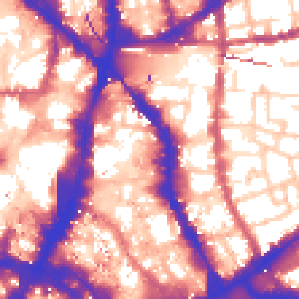 Daytime road noise heatmap for E1 6EA