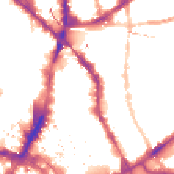 Night-time road noise heatmap for E1 6EA