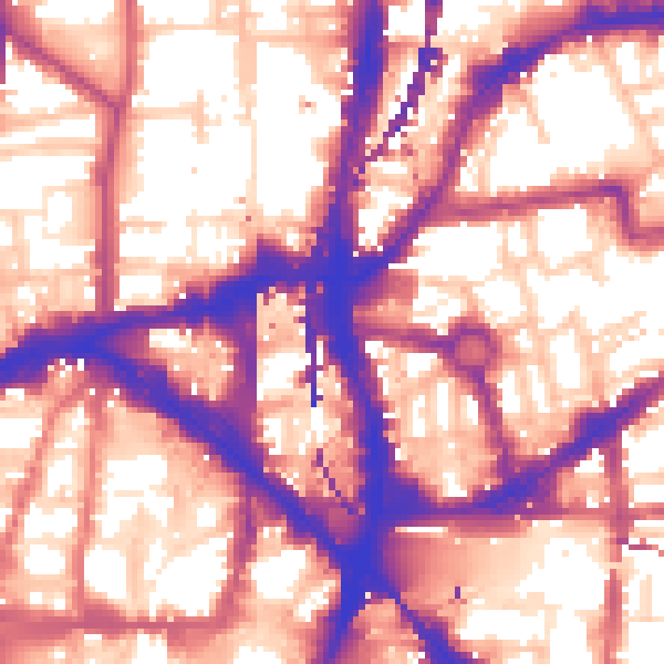 Daytime road noise heatmap for E1 6JE
