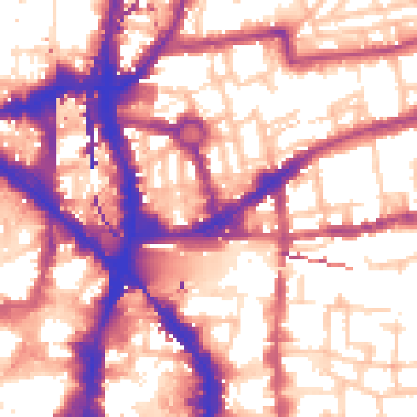 Daytime road noise heatmap for E1 6JX
