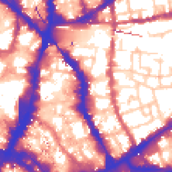 Daytime road noise heatmap for E1 6LZ