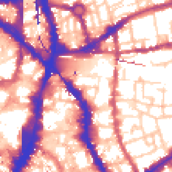 Daytime road noise heatmap for E1 6NW