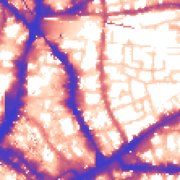 Daytime road noise heatmap for E1 6QE