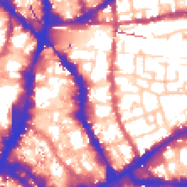 Daytime road noise heatmap for E1 6QF