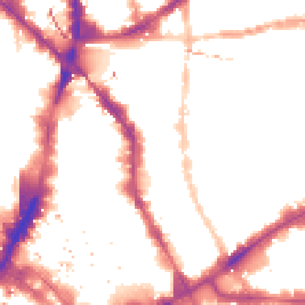 Night-time road noise heatmap for E1 6QF