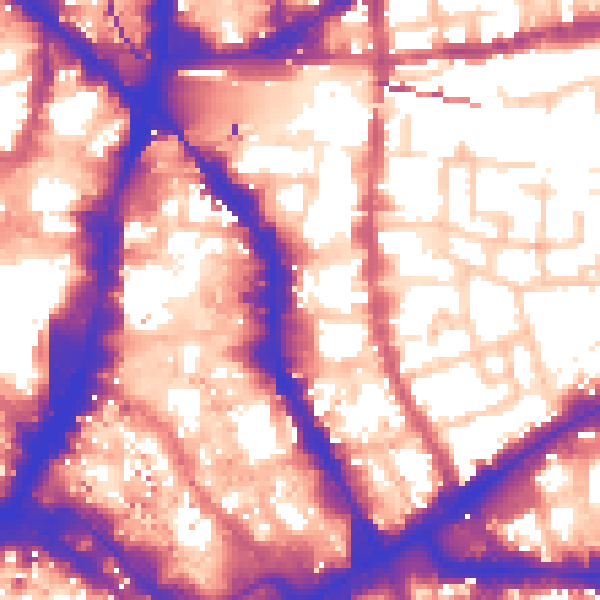 Daytime road noise heatmap for E1 6QG