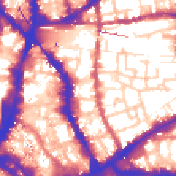 Daytime road noise heatmap for E1 6QH