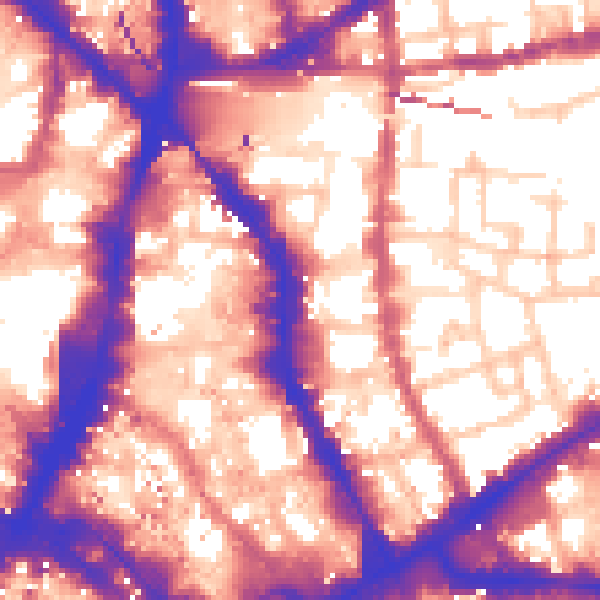 Daytime road noise heatmap for E1 6QQ