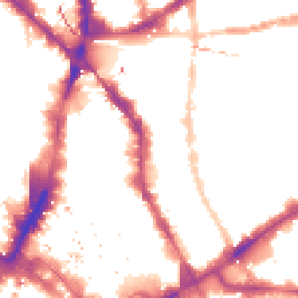 Night-time road noise heatmap for E1 6QQ