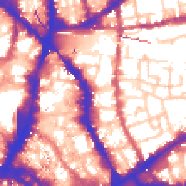 Daytime road noise heatmap for E1 6QS