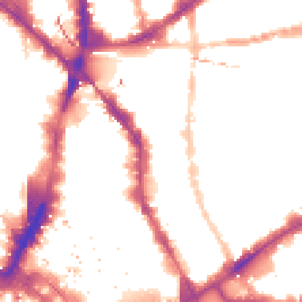 Night-time road noise heatmap for E1 6QS