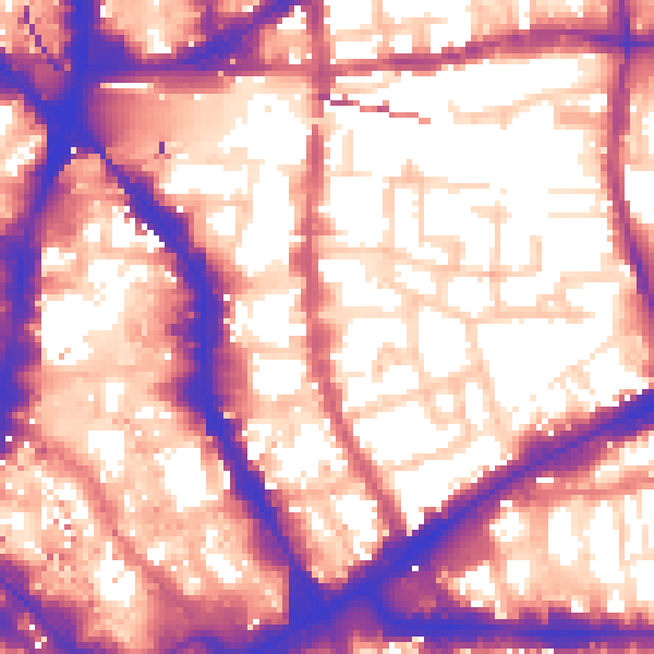 Daytime road noise heatmap for E1 6RL