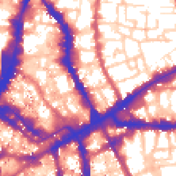 Daytime road noise heatmap for E1 6TB