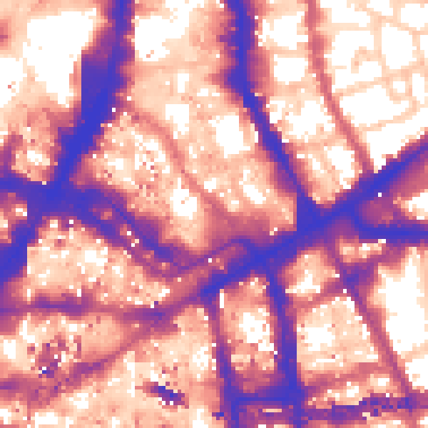 Daytime road noise heatmap for E1 7AA