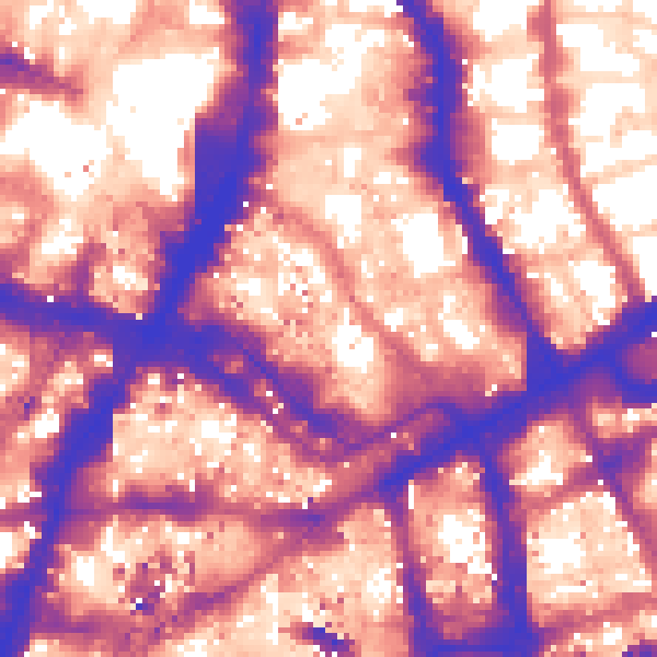 Daytime road noise heatmap for E1 7DB