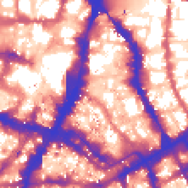 Daytime road noise heatmap for E1 7HP