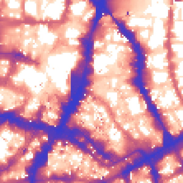 Daytime road noise heatmap for E1 7HY