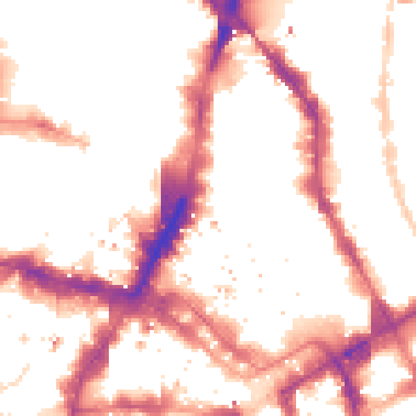 Night-time road noise heatmap for E1 7HY
