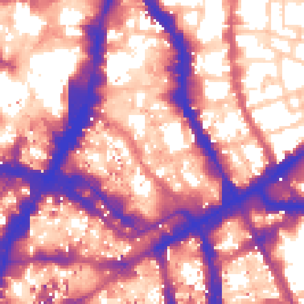 Daytime road noise heatmap for E1 7LB