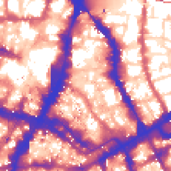 Daytime road noise heatmap for E1 7LJ