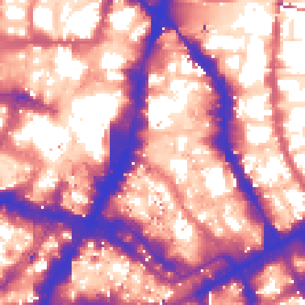 Daytime road noise heatmap for E1 7LS