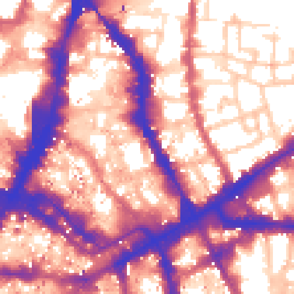 Daytime road noise heatmap for E1 7NE