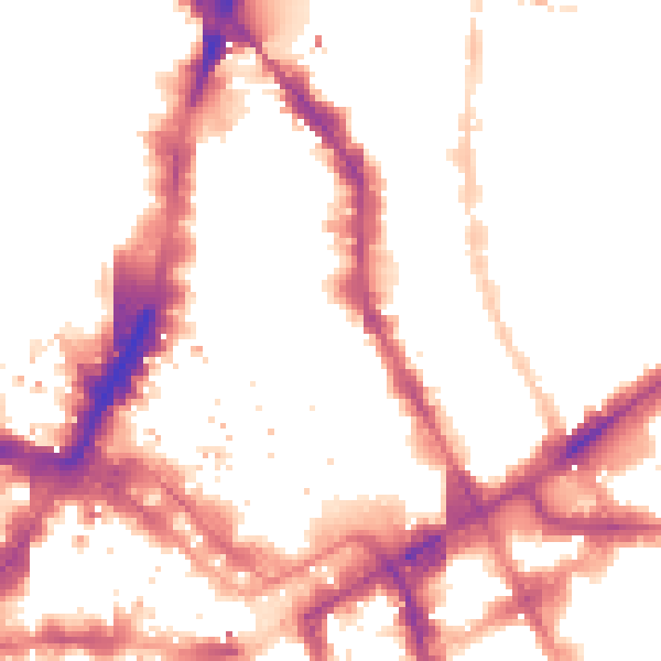 Night-time road noise heatmap for E1 7NZ
