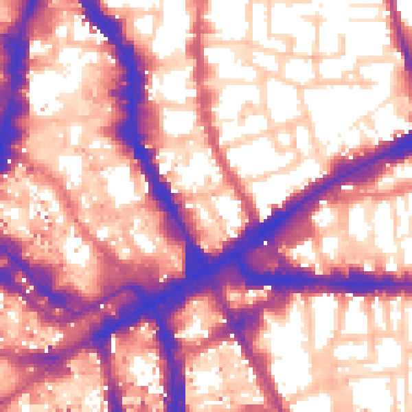Daytime road noise heatmap for E1 7RL