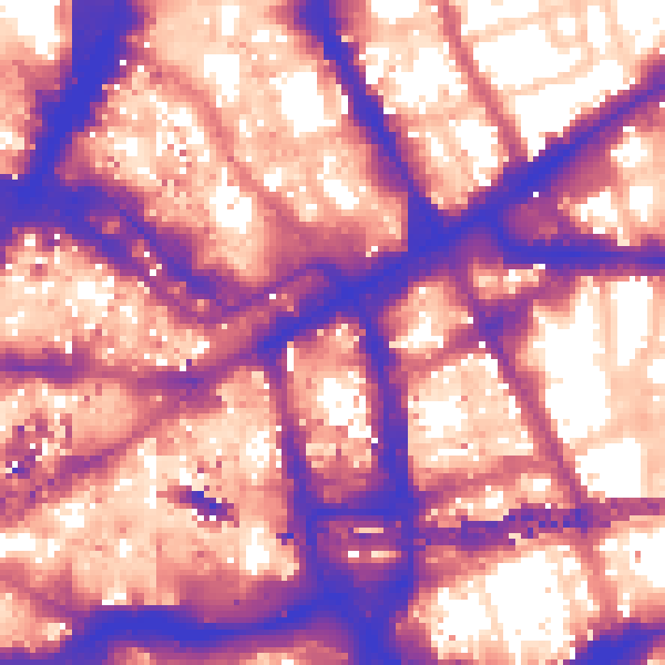 Daytime road noise heatmap for E1 8AH