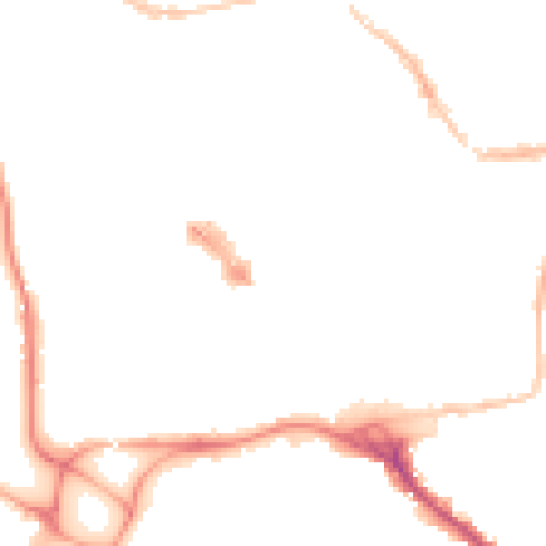 Night-time road noise heatmap for EX1 1AE