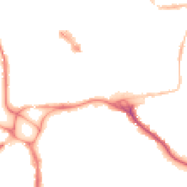 Night-time road noise heatmap for EX1 1AN