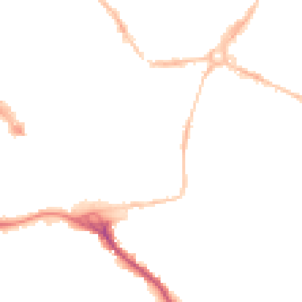 Night-time road noise heatmap for EX1 1AS