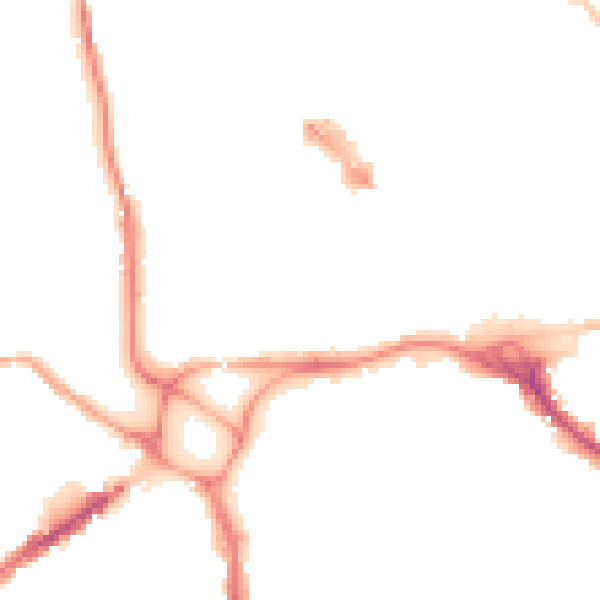 Night-time road noise heatmap for EX1 1AT