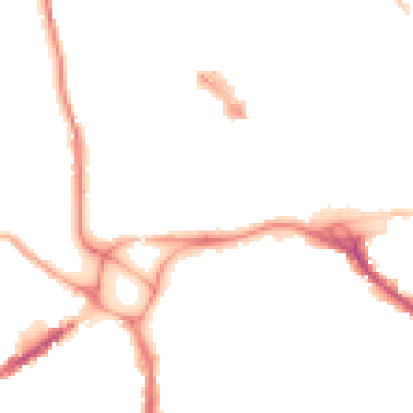Night-time road noise heatmap for EX1 1BJ