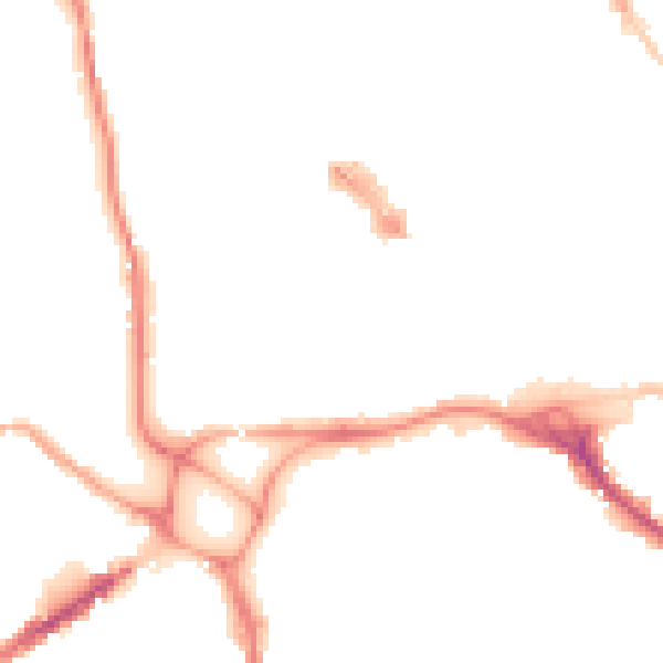 Night-time road noise heatmap for EX1 1BL