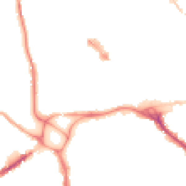 Night-time road noise heatmap for EX1 1BN