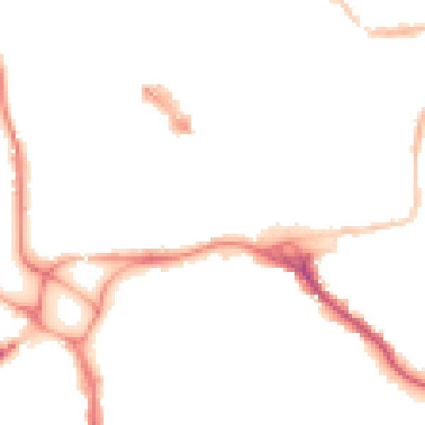 Night-time road noise heatmap for EX1 1BP