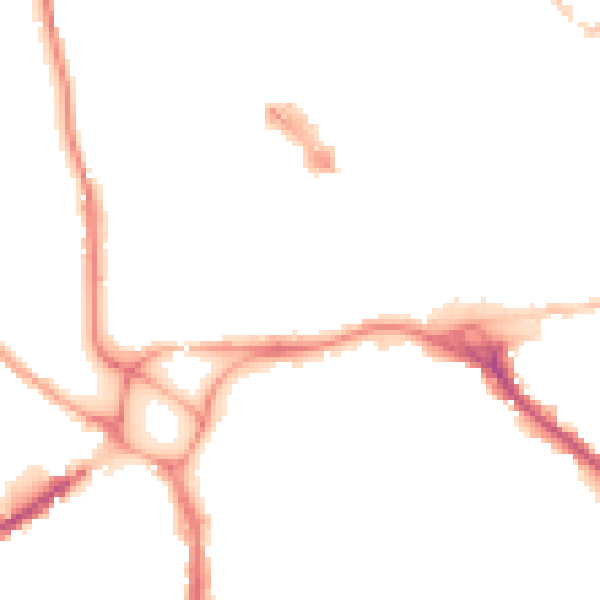 Night-time road noise heatmap for EX1 1BQ